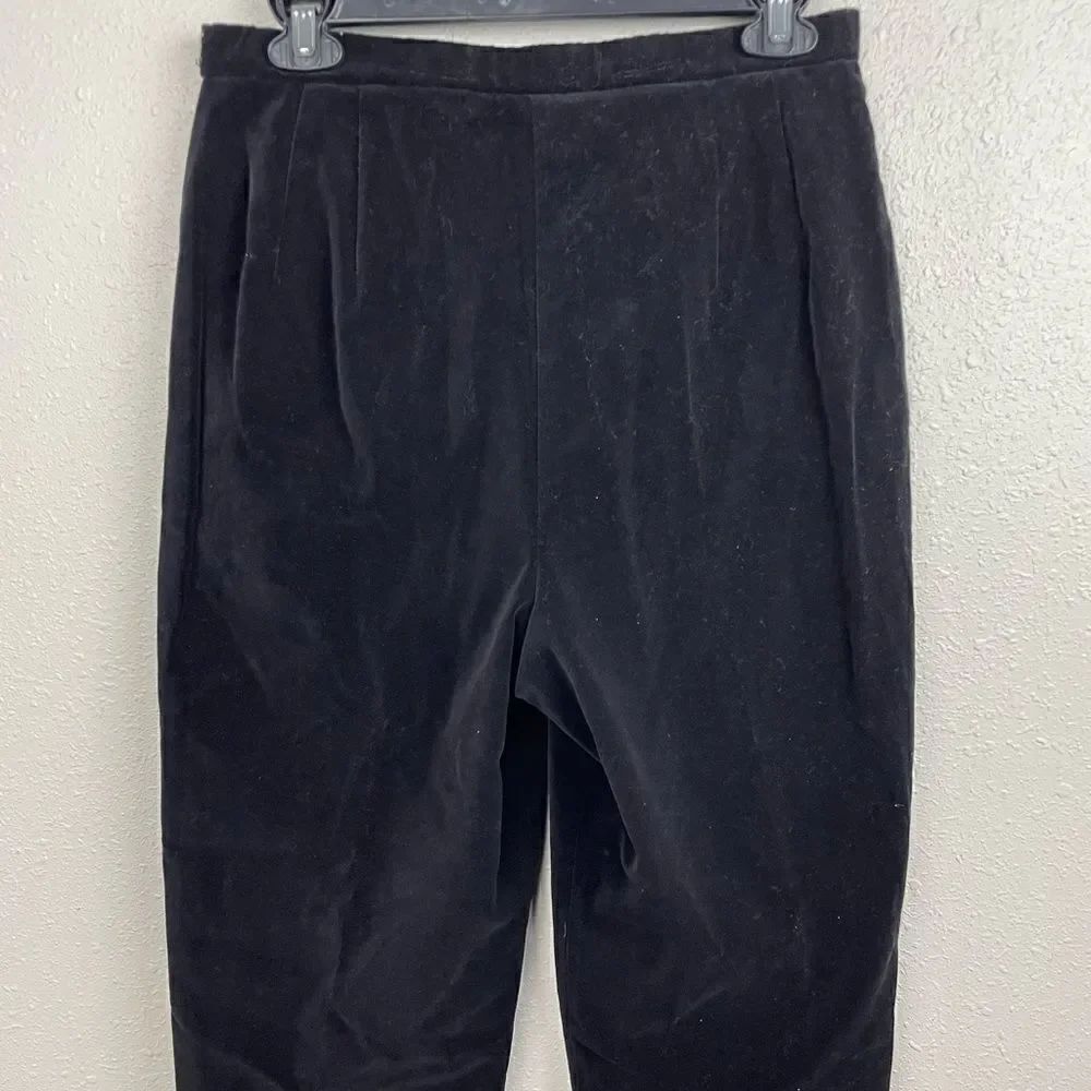 Pendleton Black Velour Pants Size 8 EUC - Picture 5 of 6